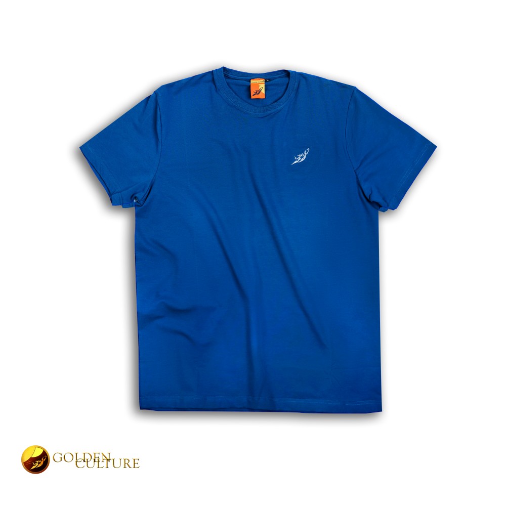 Golden Culture  Premium Loop-Cotton Slim Fit T-shirt (Dark Blue)